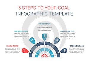 Target with Five Arrows