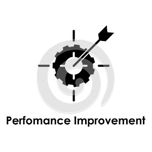 target, gear, arrow, performance improvement icon. One of the business collection icons for websites, web design, mobile app