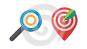 Target Goal and Objective Vector Icon Set, vector design Generative AI