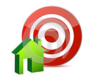 Target and house illustration design