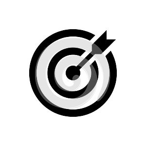 Target icon, business objective symbol