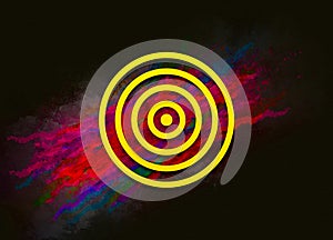 Target icon colorful paint abstract background brush strokes illustration design