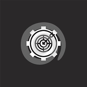 target icon. Filled target icon for website design and mobile, app development. target icon from filled engineering collection