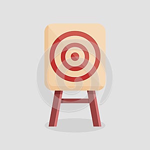 Target icon in flat style on gray background.