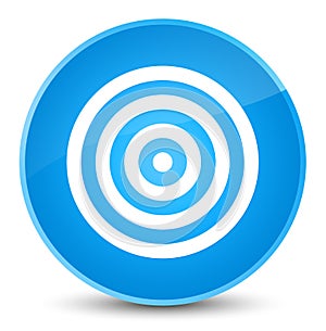 Target icon elegant cyan blue round button