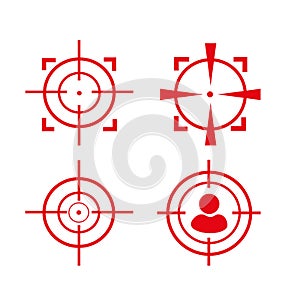 target icon, Reticle Icon, Focus vector icon in flat design