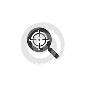 Target icon in simple design. Vector illustration