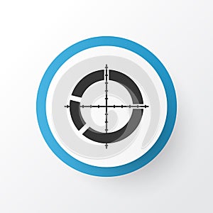 Target Icon Symbol. Premium Quality Segmented Scope Element In Trendy Style.
