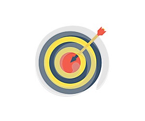 Target icon. Vector illustration in flat minimalist style