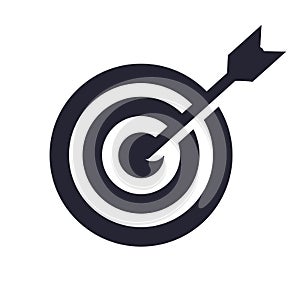 Target icon vector sign and symbol isolated on white background, Target logo concept