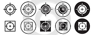 Target Icon vector set collection for web