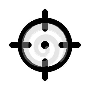 Target icon vector, sniper scope vector isolated on the white background, optical sight