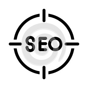 Target vector glyph flat icon