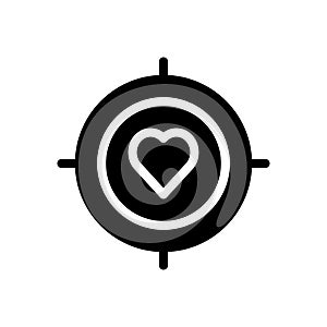 Target vector glyph flat icon