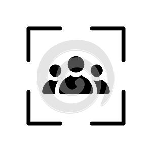 Target vector glyph flat  icon