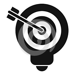 Target idea business icon simple vector. Focus vision