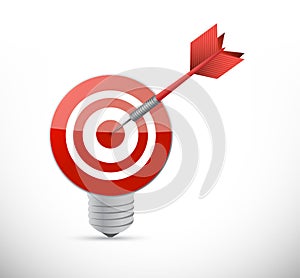 Target idea light bulb illustration design