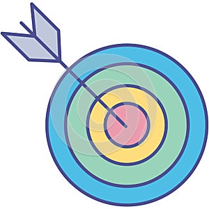 Target Isolated Vector icon which can easily modify or edit