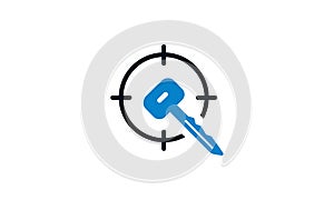 Target Keywords Colored Vector Icon