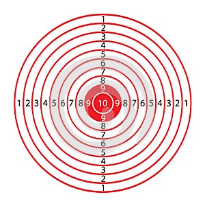 Target life size blank blank mockup for shooting from machine gun and bow pistol. Vector