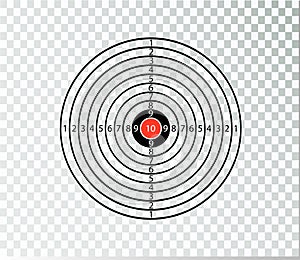 Target life size blank blank mockup for shooting from machine gun and bow pistol. Vector