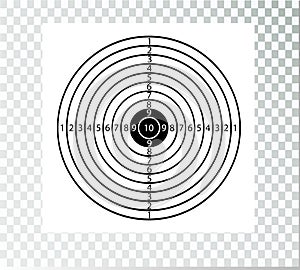 Target life size blank blank mockup for shooting from machine gun and bow pistol. Vector