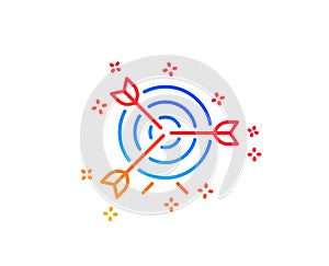 Target line icon. Targeting strategy sign. Vector