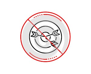 Target line icon. Targeting strategy. Vector