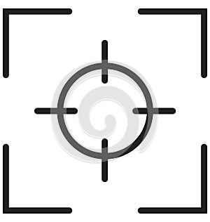 Target line isolated vector icon can be easily modified and edit