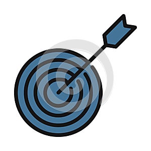 Target line isolated vector icon can be easily modified and edit