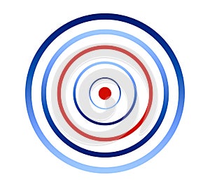 Target logo, abstract aim symbol, goal sign