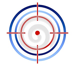 Target logo, abstract aim symbol, goal sign