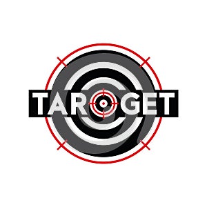 Target logo  - focus concept.