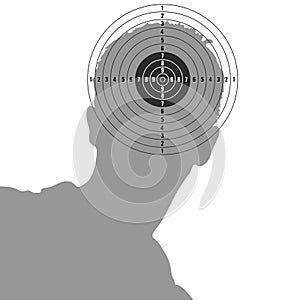 Target on man head illustration photo