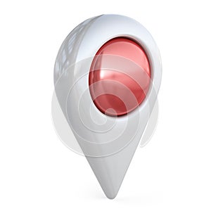 Target map pointer. GPS locate, 3D icon