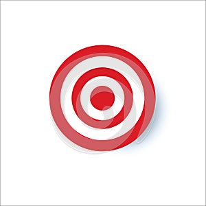 Target mark in red and white for goal and motivation