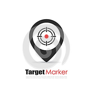 Target marker vector logo
