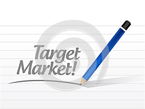 Target market message illustration design
