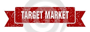 target market ribbon. target market grunge band sign.