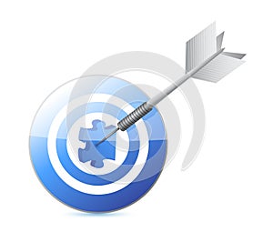 Target the missing piece. illustration design