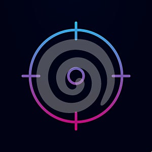 Target nolan icon. Simple thin line, outline vector of web icons for ui and ux, website or mobile application