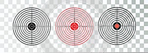 Target with numbers for shooting at a shooting range.round target with a marked bulls-eye for shooting practice on the