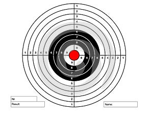 Target for pneumatic shooting.