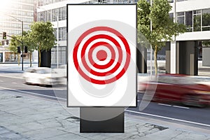 target poster billboard on city street