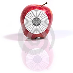 Target ripe apple