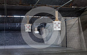 Target rows at a shooting range. photo