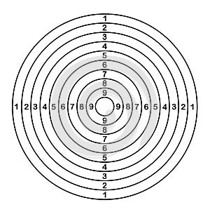 Target shoot outline. Vector illustration.