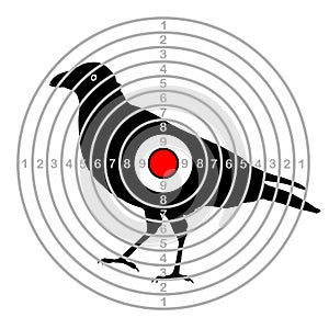 Target shooting bird in a dash