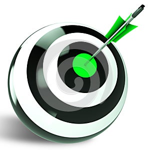 Target Shows Achievement And Winning Perfect Shot