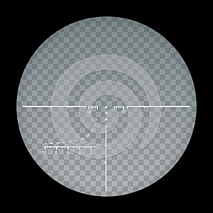 Target sight sniper symbol on a transparent background, crosshair and aim vector illustration stylish for web